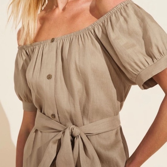 🌱 NWT Eberjey Linen Harper Dress 🌼 - Picture 4 of 8